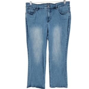 NYDJ Marilyn Straight Jean 16 Women Cool Embrace Lift Tuck Technology Med Wash